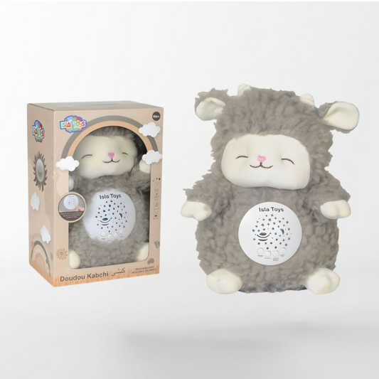 Doudou Kabchi Mouton Marron - Veilleuse Coranique Avec Détecteur De Pleurs - Jouet Islatoys Al Fil Maktaba