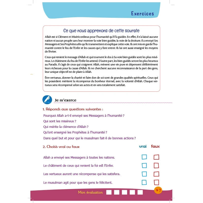 Arc-en-ciel - Manuel d'enseignement des bases de l'islam - Volume 7 AL FIL MAKTABA