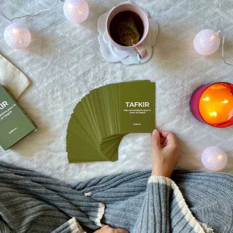 Jeu de cartes Tafkir : Des conversations pour l’esprit et le cœur - Édition Qalbeen AL FIL MAKTABA