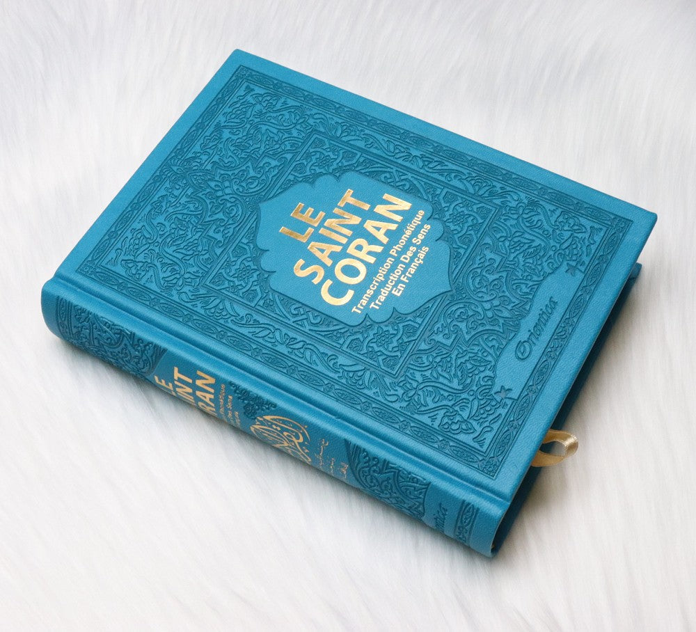 Le Saint Coran - Français/arabe /Transcription (phonétique) - Edition de luxe -hafs- Format moyen ( 5 couleurs au choix) AL FIL MAKTABA